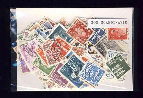 Skandinavien 200 briefmarken - skandinavien,