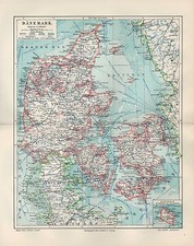 Landkarte map 1905: DÄNEMARK